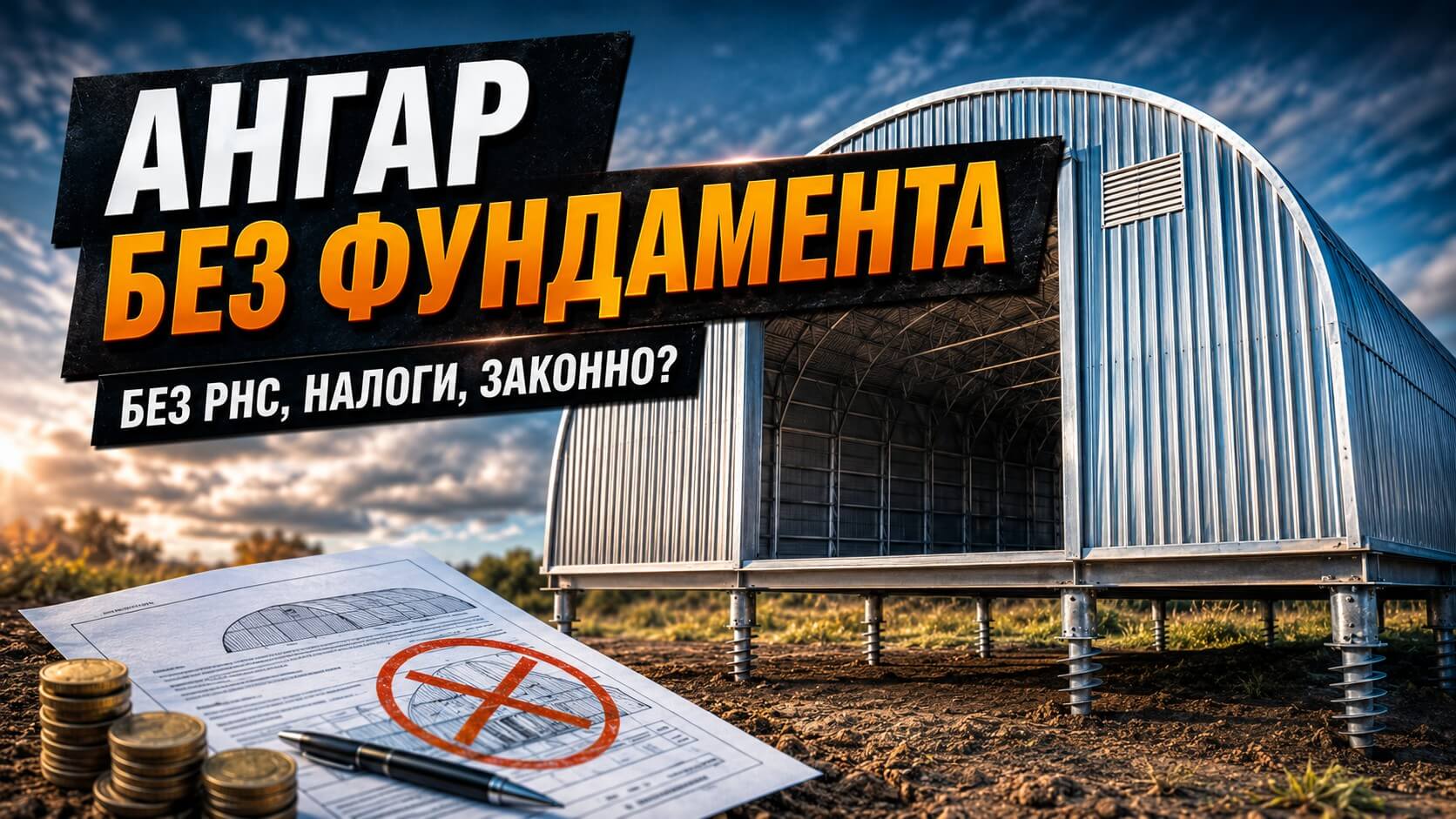 Ангар без фундамента: как построить законно, сэкономить на налогах и обойтись без РнС?