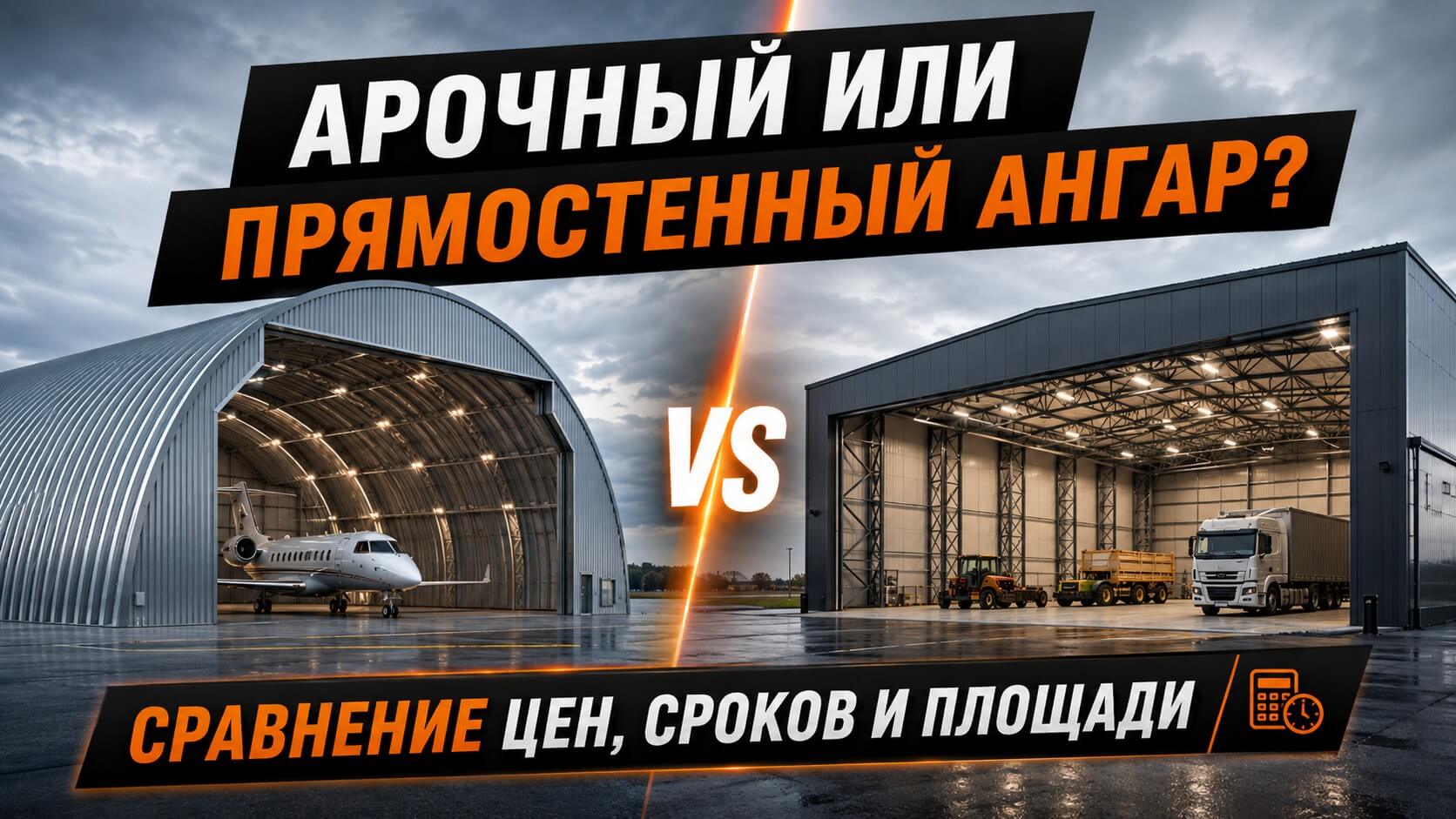 Арочный или прямостенный ангар: честное сравнение цен, сроков и полезной площади