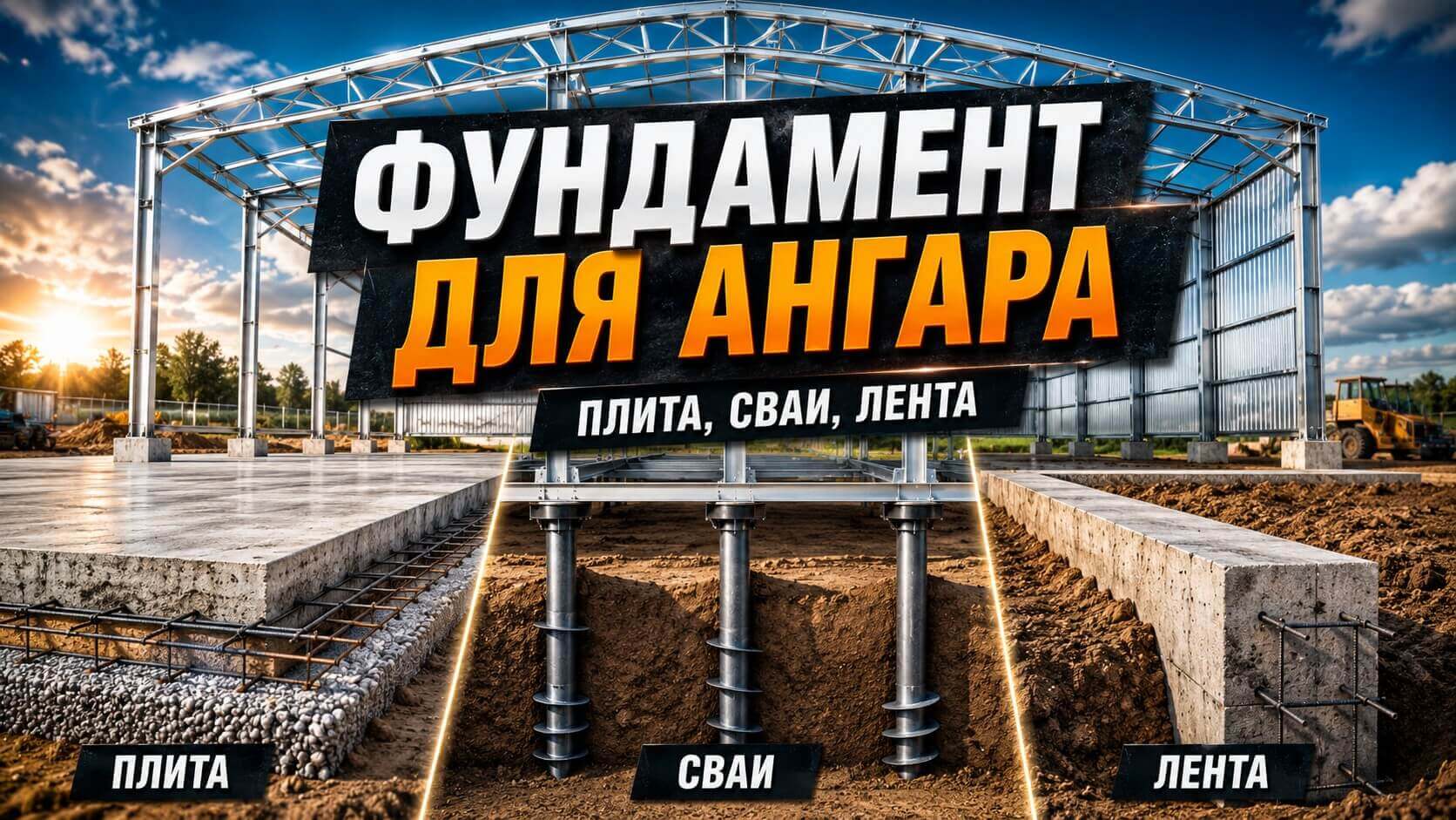 Фундамент для металлического ангара: какой выбрать, чтобы не переплатить?