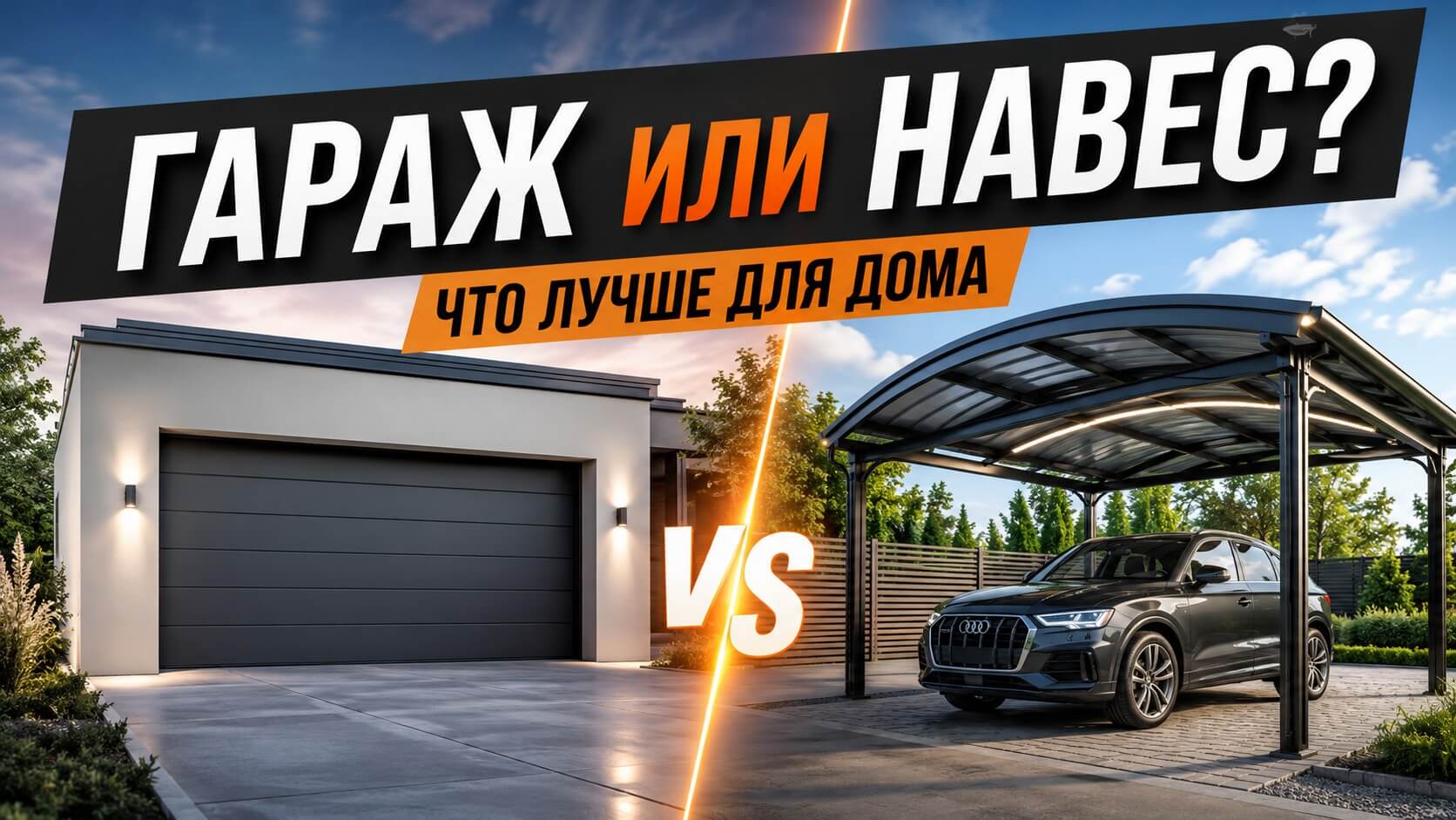 Гараж или навес: что выбрать для частного дома? Честное сравнение по 5 главным критериям