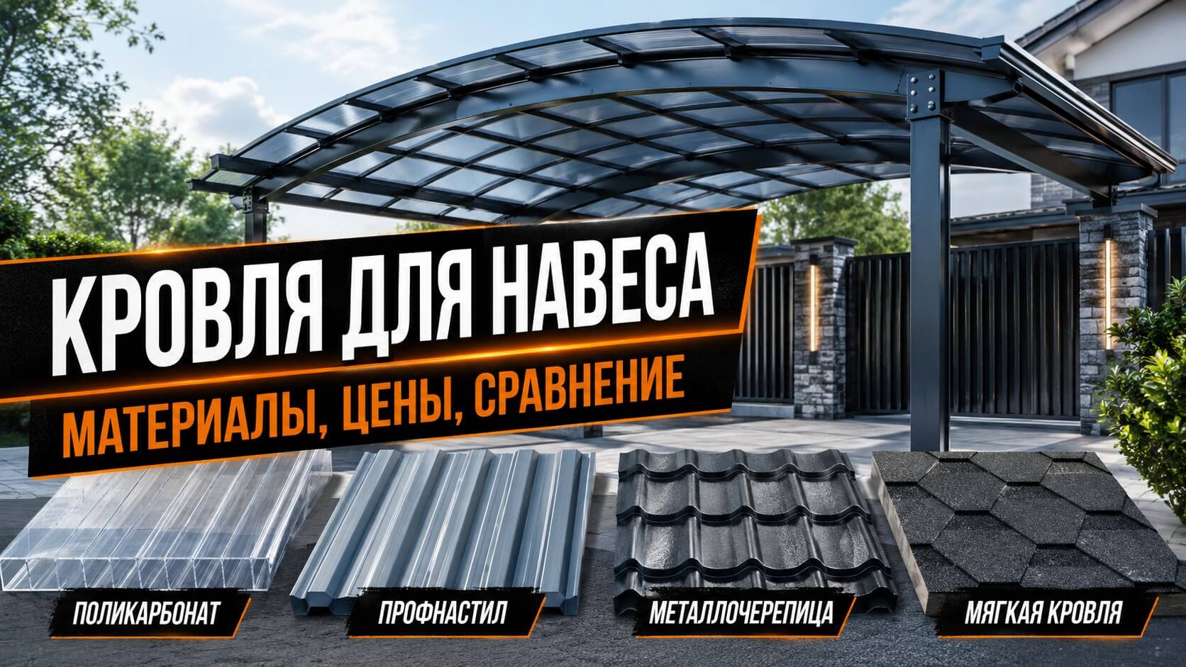 Какой материал выбрать для кровли навеса: полный гид по ценам, плюсам и минусам