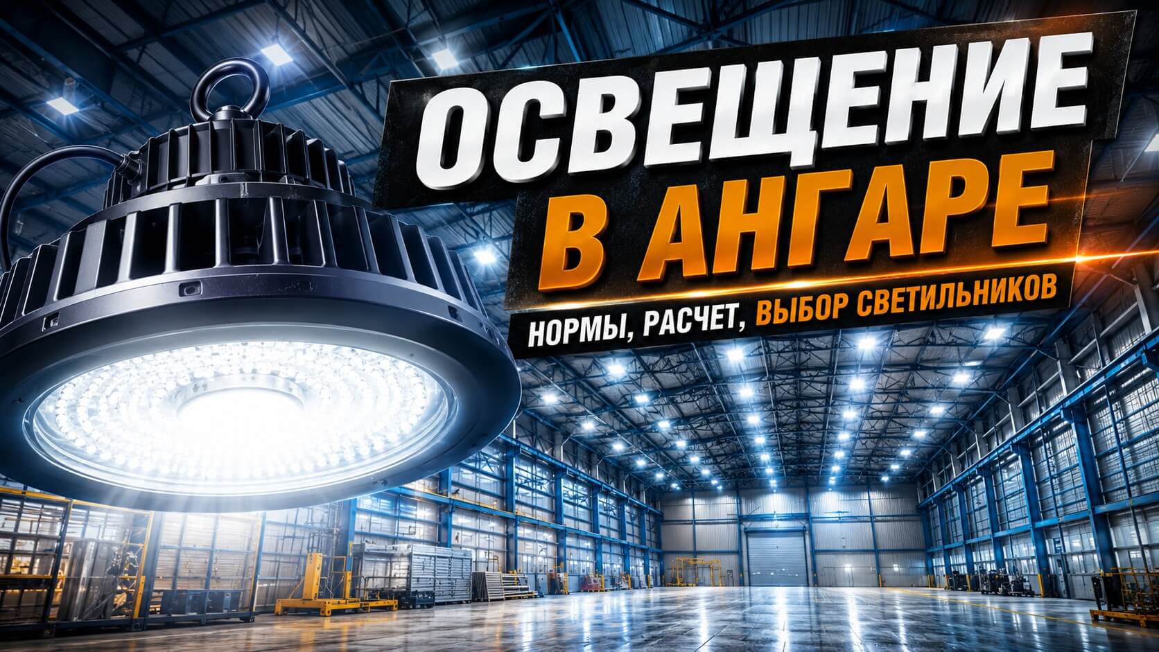Освещение в быстровозводимом ангаре: как рассчитать нормы, выбрать светильники и сэкономить на эксплуатации