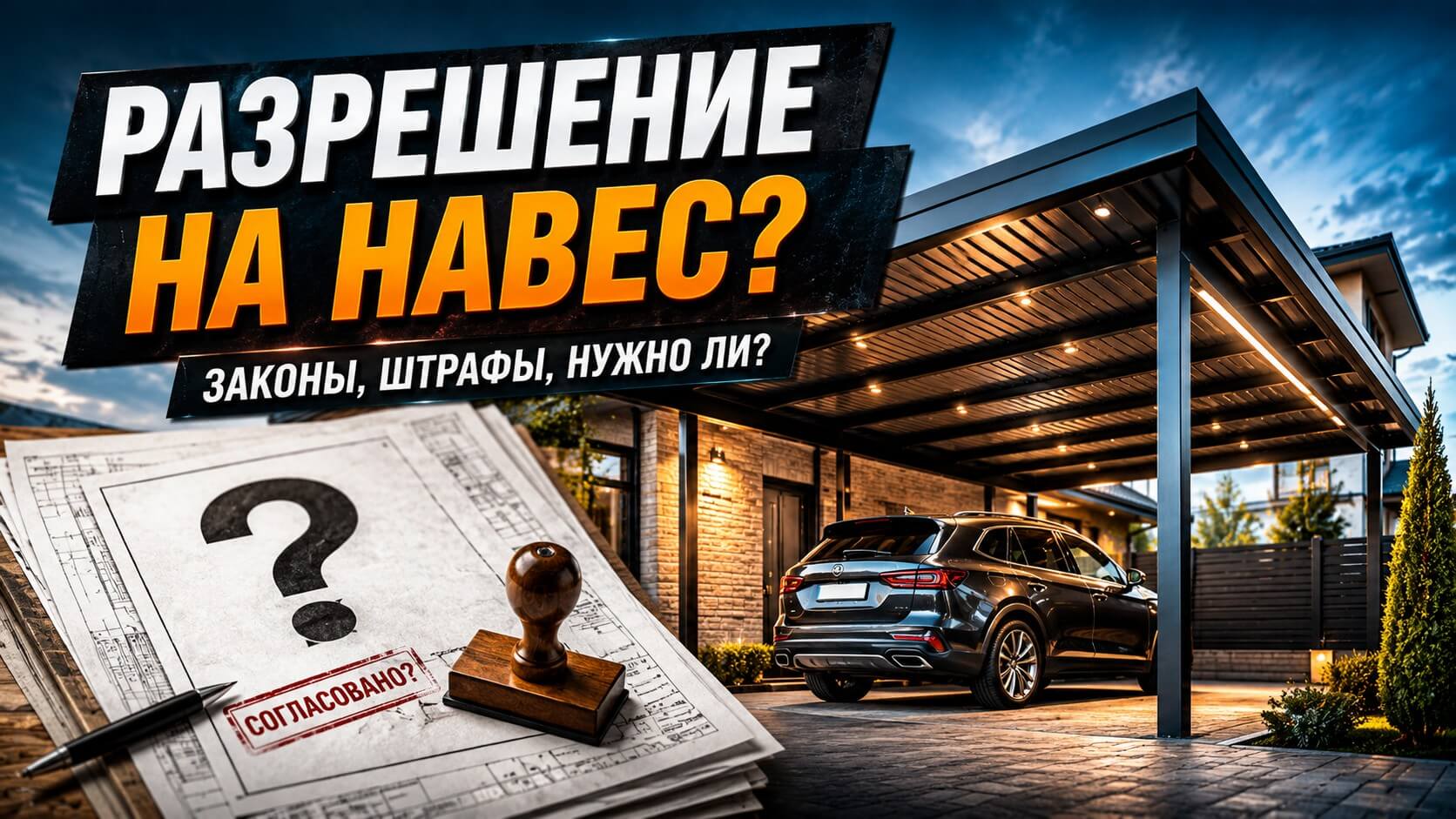 Нужно ли разрешение на строительство навеса в 2025-2026 году? Разбор законов и штрафов