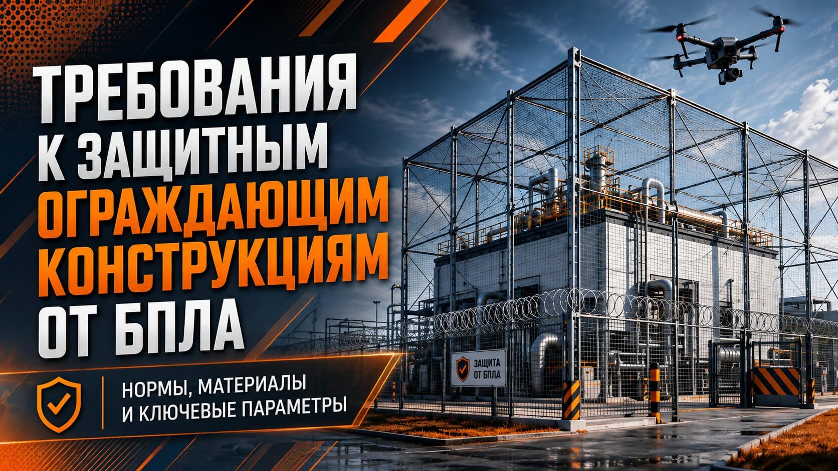 Требования к защитным ограждающим конструкциям от БПЛА