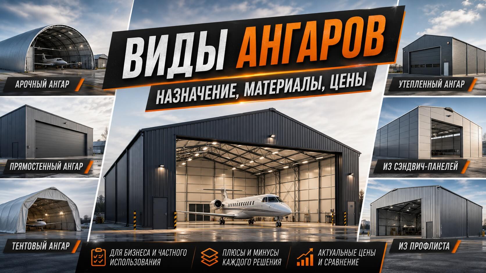 Ангары: виды, назначение и материалы — как выбрать под задачу бизнеса